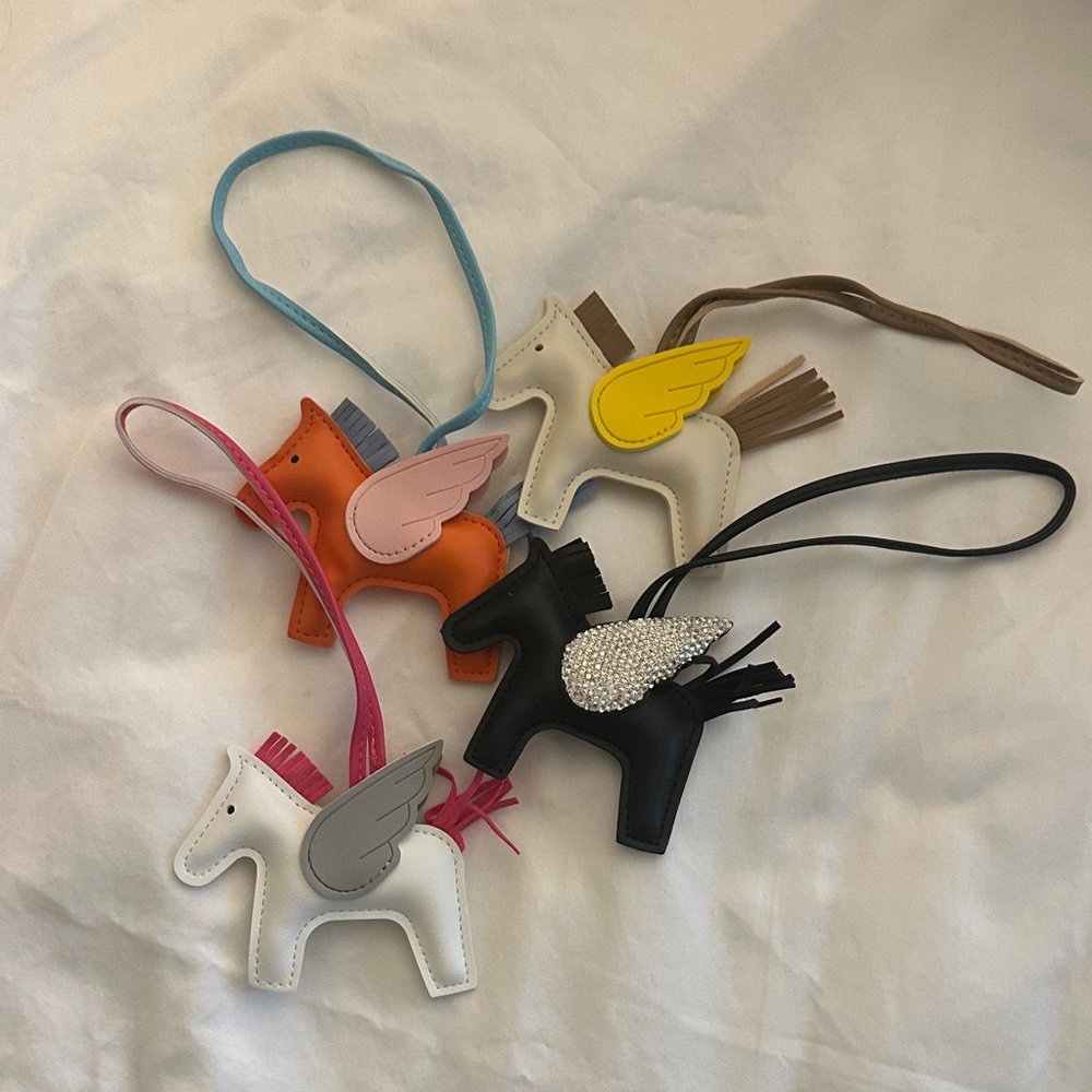 Colorful Horse-Shaped Bag Charms